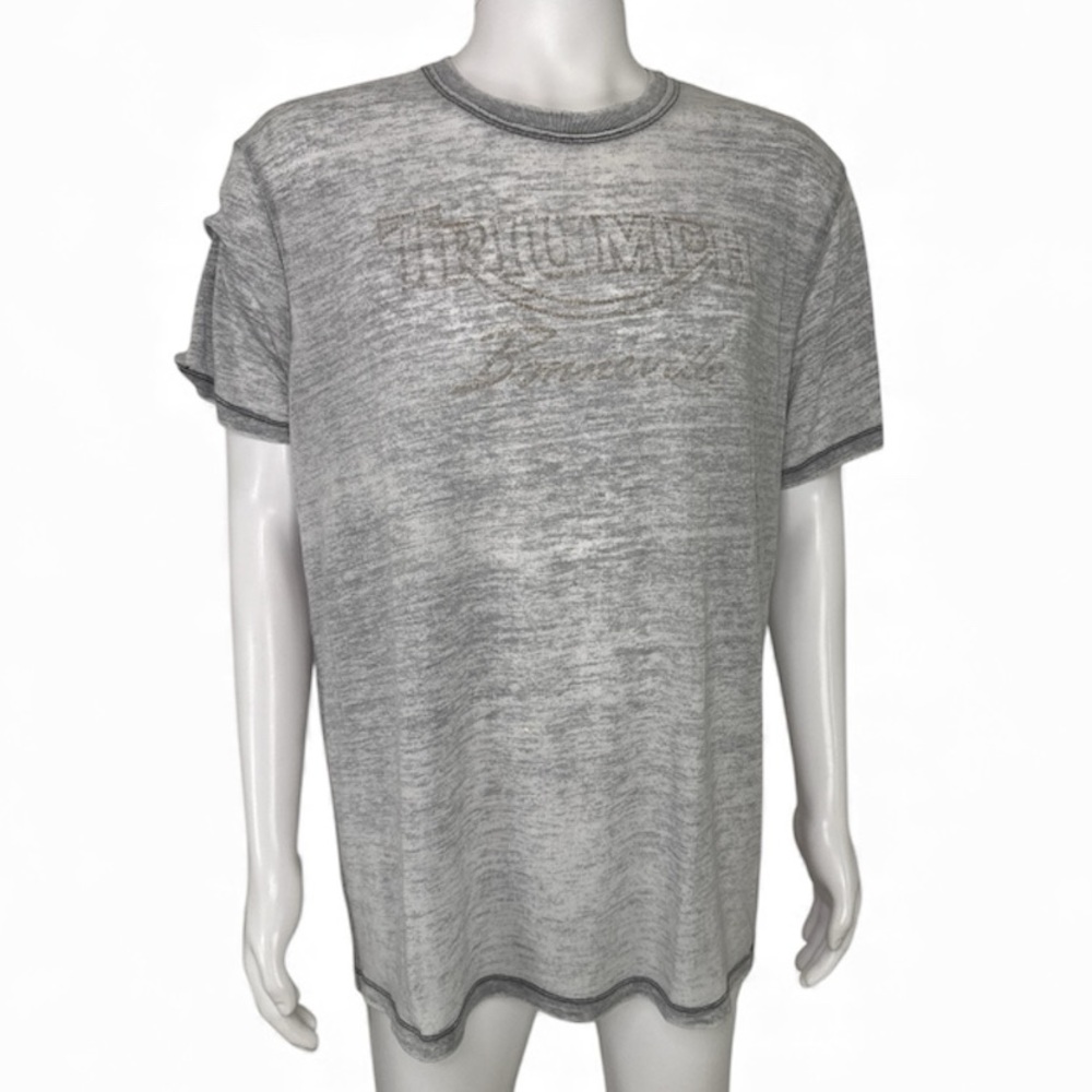 Lucky Brand Triumph Heather Gray Men's burnout T-Shirt